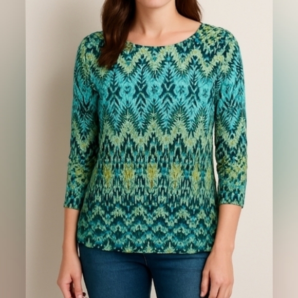 Chico's Vibrant Patterned Top - Picture 1 of 4